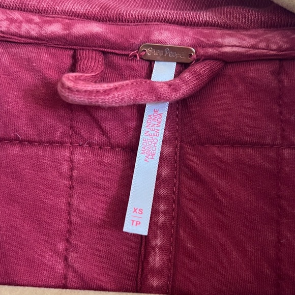 Free People Red Dolman Quilted Jacket Size XS - Picture 4 of 7